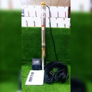 KAWAMA บาดาล รุ่น 3PLW1Q15S-0.37 1.5นิ้ว 0.5แรงม้า 15ใบพัด (ลงบ่อ3นิ้ว) HEAD MAX 55เมตร หัวทองเหลือง