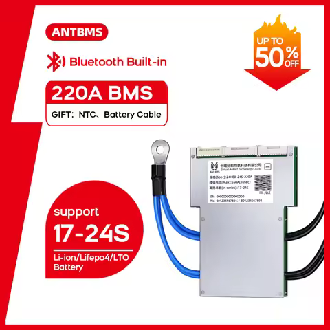 ANT Smart BMS 17-24S Li-ion Lifepo4 LTO Battery 48V 60V 72V continuous 220A peak 550A smart balance 