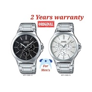 [2YEARS WARRANTY] Casio Men's Multi Hands MTP-V300D-1A & MTP-V300D-7A Youth Stainless Steel Band MTP