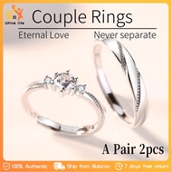 925 Silver Couple Ring Adjustable Diamond Couple Ring Engagement Ring Valentine's Day Proposal Ring