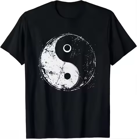 Yin Yang Symbol Tao Taijitu Yoga Peace Love T-Shirt Chinese Yin-yang Bagua Tai Chi Clothing Tops T S
