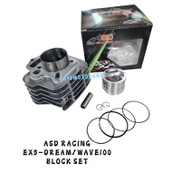 ASD RACING HONDA EX5 DREAM WAVE100 MR1 KRISS100 CT100 RACING BLOCK COMPLETE SET 50MM 53MM 54mm BLOK 