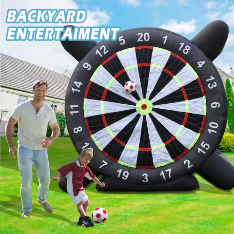 10FT Inflatable Soccer Dart Board for Adults.(Built-in UL Blower) Giant Soccer Dart Board Comes with