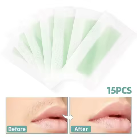 15Pcs/Set Hair Removal Tool Wax Strips Waxing Wipe Sticker For Face Leg Lip Eyebrow Body Hair Remova