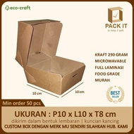 Burger Box Laminated/POLOS Kraft Burger/ Paper Packaging