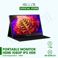 Arccoil 13.3" - 15.6" Touch Portable Monitor Hybrid Type C / HDMI 1080P IPS HDR for Phones Laptops Switch Xbox
