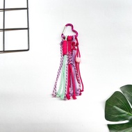 BISA COD Keychain LOVE Macrame Carabiner Bag Charm Gantungan Kunci Gantungan Tas hiasan Souvenir