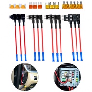 12 Pack of 12V Automotive Circuit Fuse Adapters with Connector and Blade Fuse