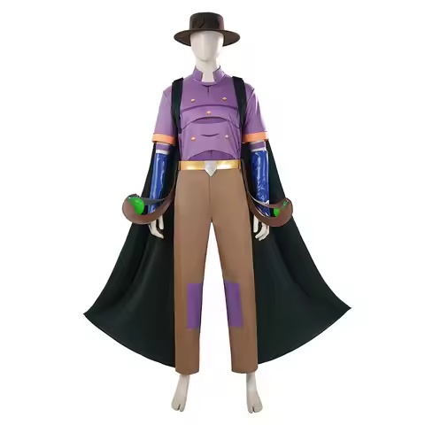 Adult Men Anime JoJo's Adventure Steel Ball Run Gyro Zeppeli Cosplay Costume for Carnival Party