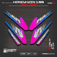 STRIPING HONDA WIN 100 MFX13/STICKER BODY MOTORCYCLE WIN 100 OLD NEW/STICKER LIST VARIATION/1997-200