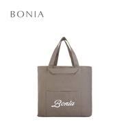 Bonia Walnut Canvas Tote Bag
