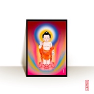 Buddha's Birthday Lotus Painting - Buddhist Tabletop Painting | Meaningful Buddha's Birthday Gift | 