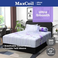 MaxCoil Essential Fitted Bedsheet Set | Available in Single/ Super Single/ Queen/ King