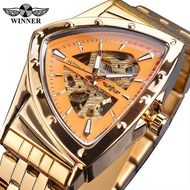 Winner Triangle Men S Mechanical Watch Fashion Hollow Automatic Stainless Steel สินค้าใหม่