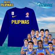 (Waves)Gilas Pilipinas Basketball Jersey 2023 High Quality Cotton Fiba New Logo (Short & Long Sleeve