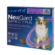 NexGard Spectra Flea, Tick & Worm Chewable Treatment Dogs(1box)exp11/2026