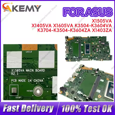 X1505VA X1605VA X1405VA Mainboard For ASUS X1403ZA K3504VA K3604VA K3704VA K3504ZA K3604ZA Laptop Mo