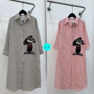 Stone Pressed Rabbit Dress 60-95kg (Big Size Huynh Ngoc)