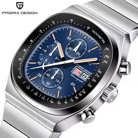 PAGANI DESIGN Men's Chronograph Watch Japan Miyota OS00 Movement Speed Tester Sapphire Waterproof Qu