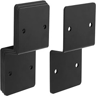 4 PCS 6" Post to Beam Support Heavy Duty Steel Black Z Bracket, Double Angle Channel Profile Corner 