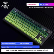 AULA S87 PRO Bàn Phím Cơ Đèn Nền RGB Không Dây Bluetooth 87 Phím Bàn Phím Chơi Game Có Màn Hình Hiển