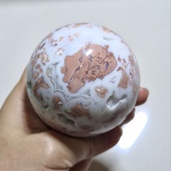 Sakura Agate Cherry Blossom Agate Ball Ornament decoration 67mm 樱花玛瑙球 摆件