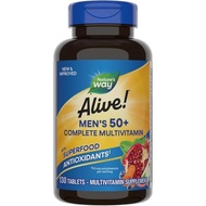 Nature’s Way Alive Men’s 50+ Multivitamin Complete Tablets, Daily Multivitamin for Men Over 50, Supp