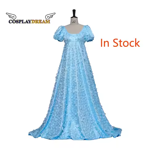 Daphne Dress Daphne Cosplay Costume Ball Gown Victorian Fancy Gown Blue Lace Dress Regency Dress Jan