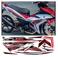 tem exciter 150 EX ver2 đỏ trắng decal rời 3 lớp