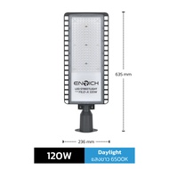 โคมไฟถนน LED ENRICH รุ่น FILO-A ขนาด 50W 120W สามารถปรับองศาได้ ค่าความสว่าง 140Lm/Watt