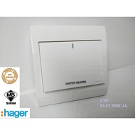 HAGER STYLEA 20A DP 1 Gang With Neon Marked "WATER HEATER"