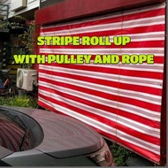 STRIPE ROLL UP WITH PULLEY AND ROPE  MAYAMA TRAPAL LONA TARPAULIN