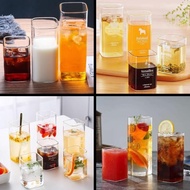 gelas kaca|gelas|gelas plastik gelas kaca aesthetic kotak/gelas korea