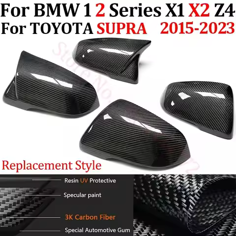 Real Carbon Fiber Car Rearview Side Mirror Cover For BMW 1 2 Series F40 F52 F44 F45 F46 X1 X2 Z4 For