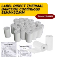 -LATEST- 58x30mm Thermal Paper 58mm Receipt printer Paper [Plastick Cover] 10 PCS