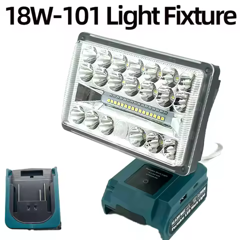 28W LED Work Light with USB Type-C Port Compatible 18V/20V Battery for Makita/Milwaukee/Bosch/Black&