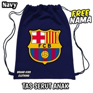 FREE NAME CHILDREN'S DRAWSTRING BAG FC BARCELONA NEW FASHION CHILDREN'S BAG BARCELONA FC