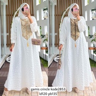 PUTIH Alvaro Collection White Crinkle Eid Gamis