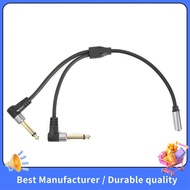 【NEW】1/8 Inch Socket to 1/4 Inch Plug Y Splitter Adapter Cable 0.24M 3.5mm Female Stereo to Dual 6.3