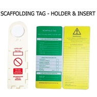 scaffolding tag holder - holder and tag