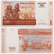 Madagascar 3 large sets of 100 500 African banknotes old coins currency collection real coins