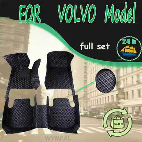 LUXURY Car Floor Mats for VOLVO C30 C70 S40 S60 S70 S80 S90 V50 V60 V60 V90 XC40 XC60 XC70 XC90 FH16