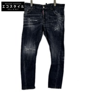 Dsquared2 S71LB1460 黑色做舊性感扭結牛仔褲/性感扭結牛仔褲 50碼 [二手]