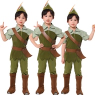 Children's Peter Pan Movie Same Style Green Little Elf Boys and Girls Performance Costume Campus