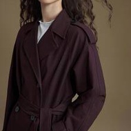 2026SS New Modern Urban Style, Deep Brown, Long, Women's Trench Coat, Lapel Collar, Loose Fit, Shoul