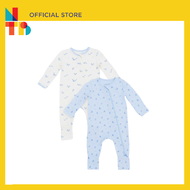 Not Too Big Whaley Bamboo Sleepsuit 2 Pack