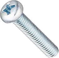 Steel Pan Head Machine Screw, Zinc Plated, Meets JIS B1111, 2 Phillips Drive, M4-0.7 Thread Size, 20