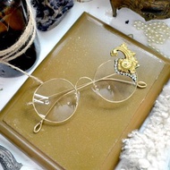 金色雕花平光眼鏡 可訂製近視遠視度數鏡片款