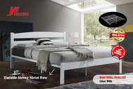 Yi Success Newell Wooden Metal Queen Bed / Export Quality Queen Bed / Katil Queen Kayu Besi / Metal Bed Base Queen Bed