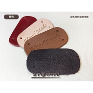 HANDMADE Cursive Leather Label _ 4 Colors [LP-BA7]